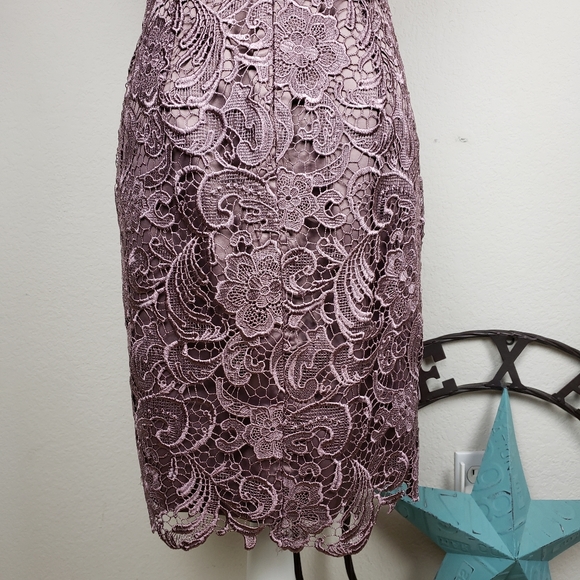 Adrianna Papell Bodice Lace Sheath Dress - Picture 8 of 13